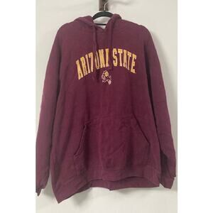 CD Arizona State Hoodie Maroon Solid Knit Size XL